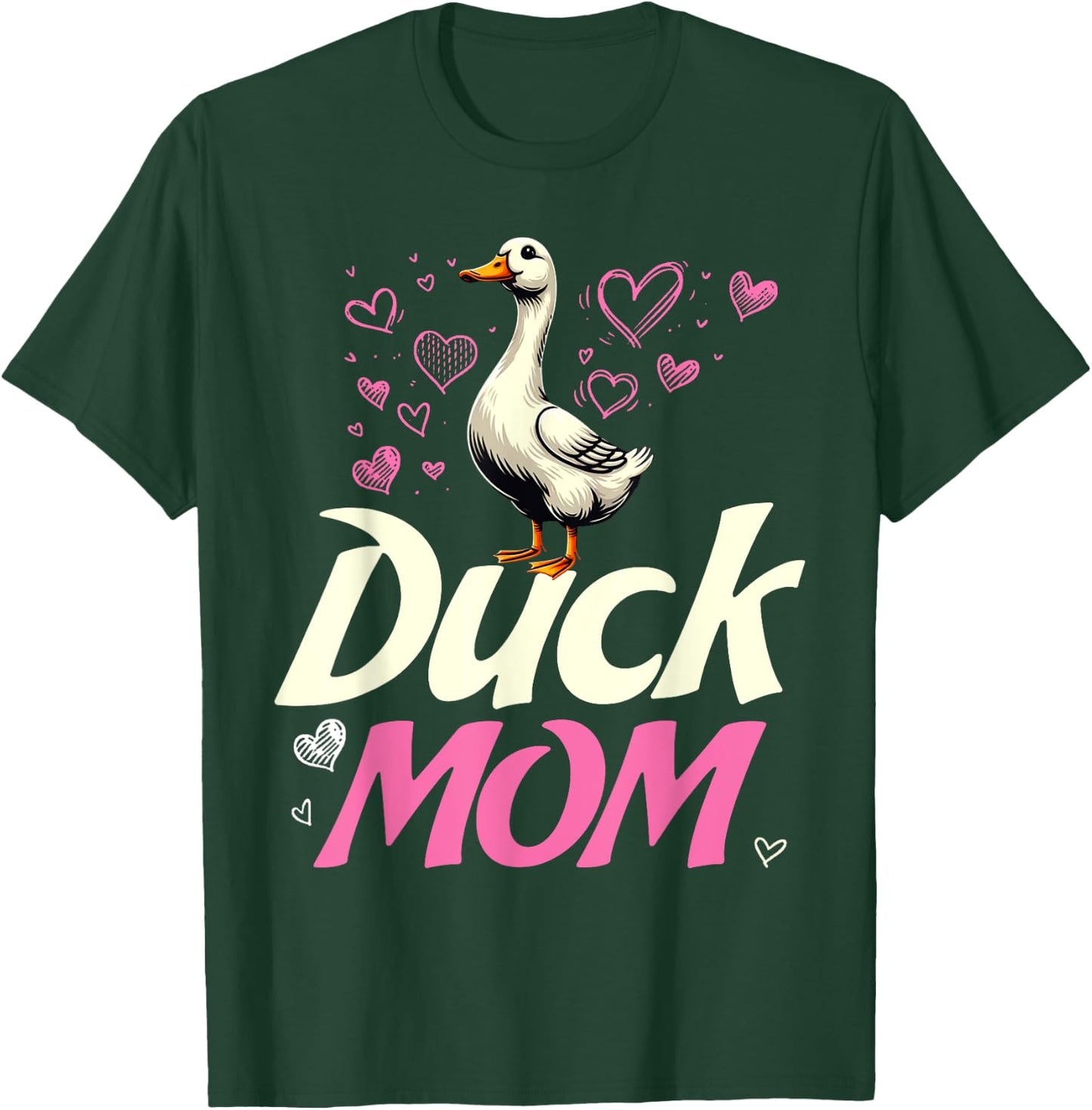 Crazy Duck Lady Funny Duck Lover Gifts Girls Women Duck Mom T-Shirt - T-Shirt | Forest