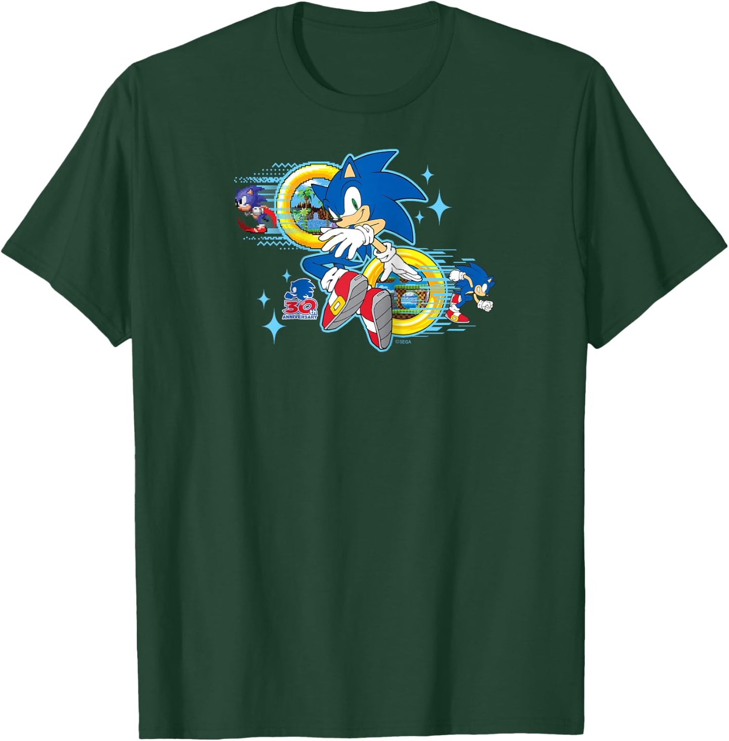 Sonic the Hedgehog's 30th Anniversary Raglan Baseball T-Shirt - T-Shirt | Forest