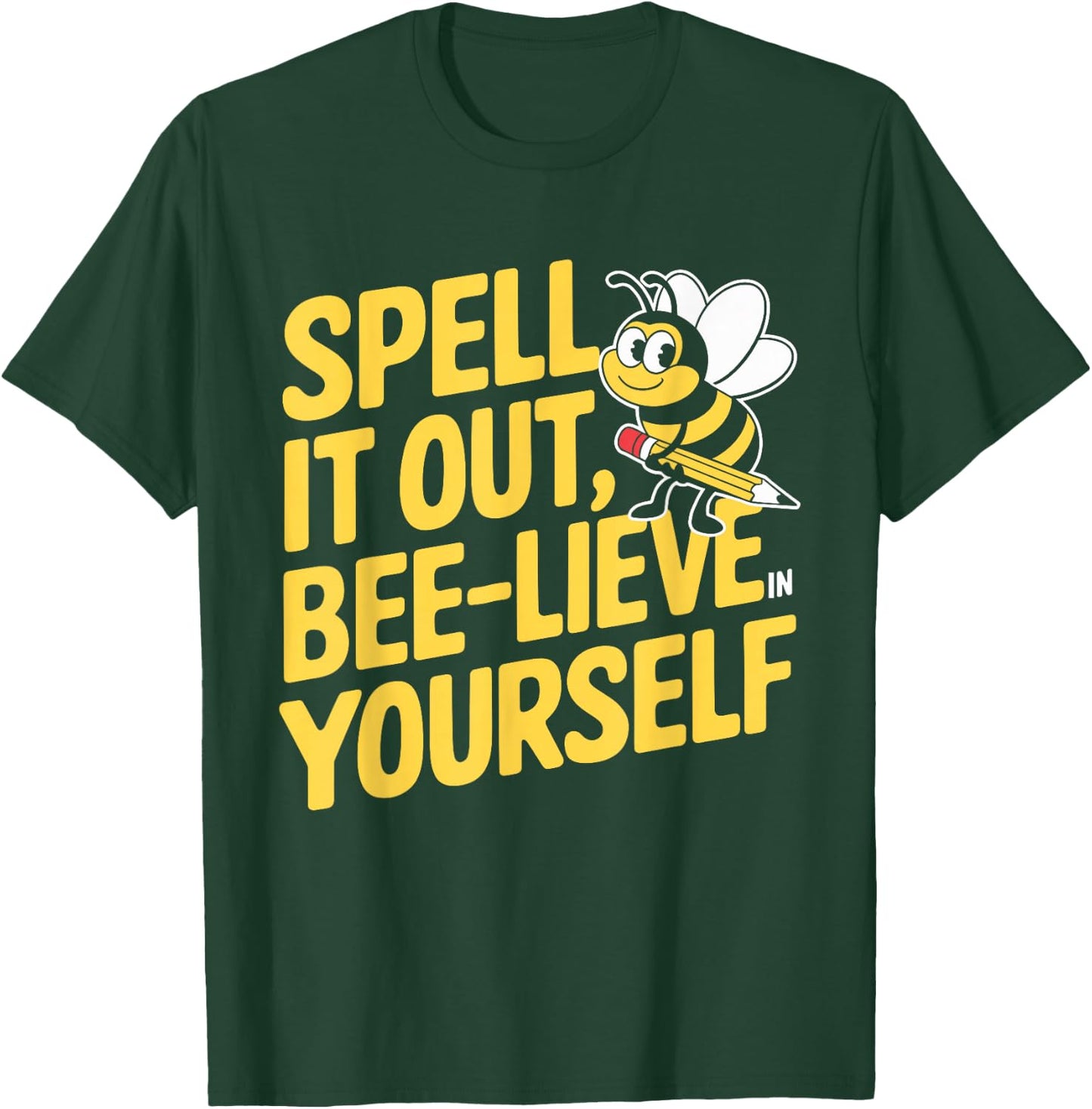 Spelling Bee Humour Spelling Champion Word Nerd Spelling T-Shirt - T-Shirt | Forest