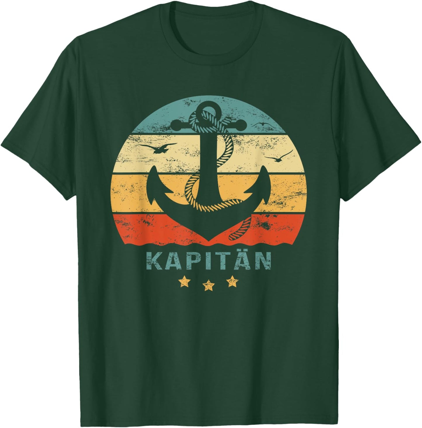 Men's Captain Anchor Design Boat Driving Licence for Captain , black, s T-Shirt - T-Shirt | Forest