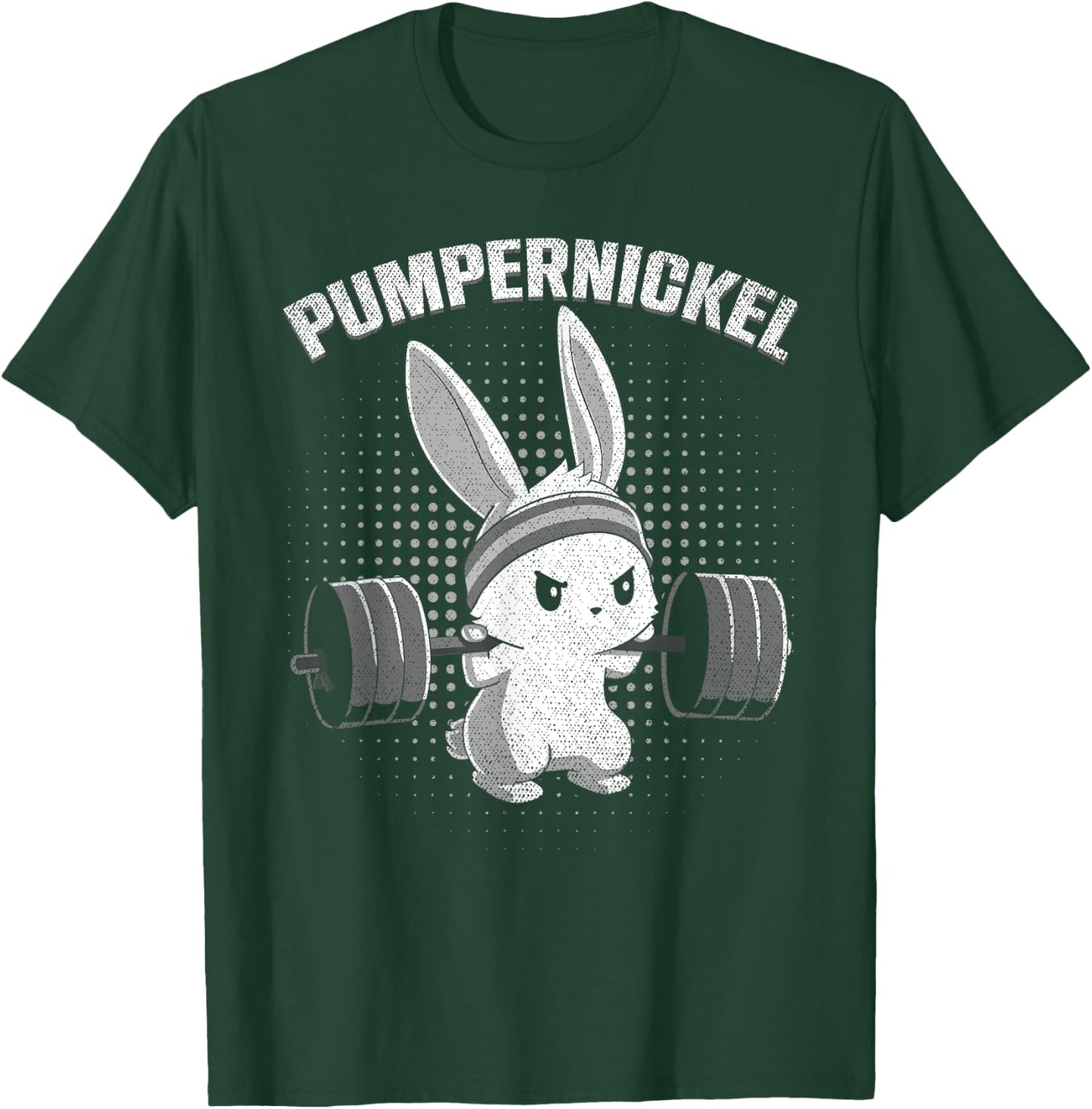 Pumpernickel Fitness Bunny Easter Bunny Gym Rabbit , black T-Shirt - T-Shirt | Forest