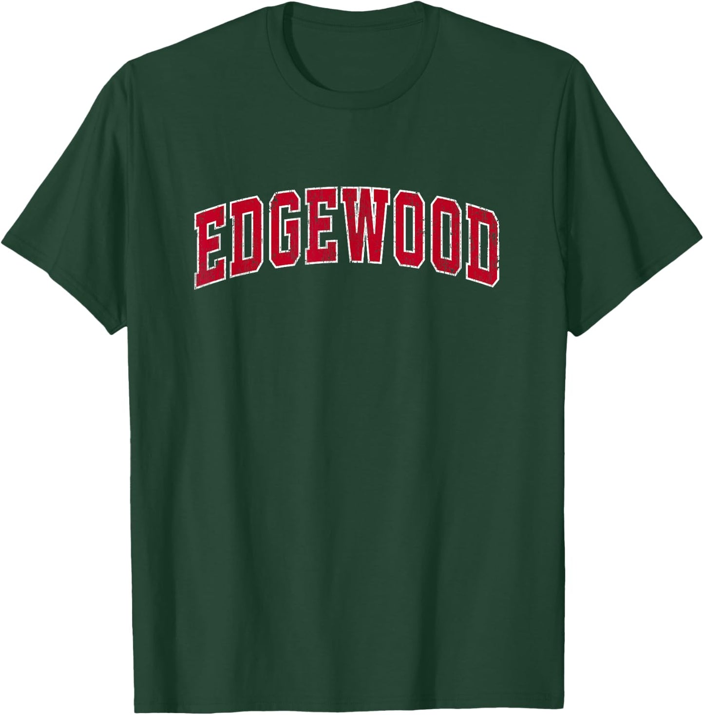Edgewood Maryland MD Vintage Sports Design Red Design T-Shirt - T-Shirt | Forest