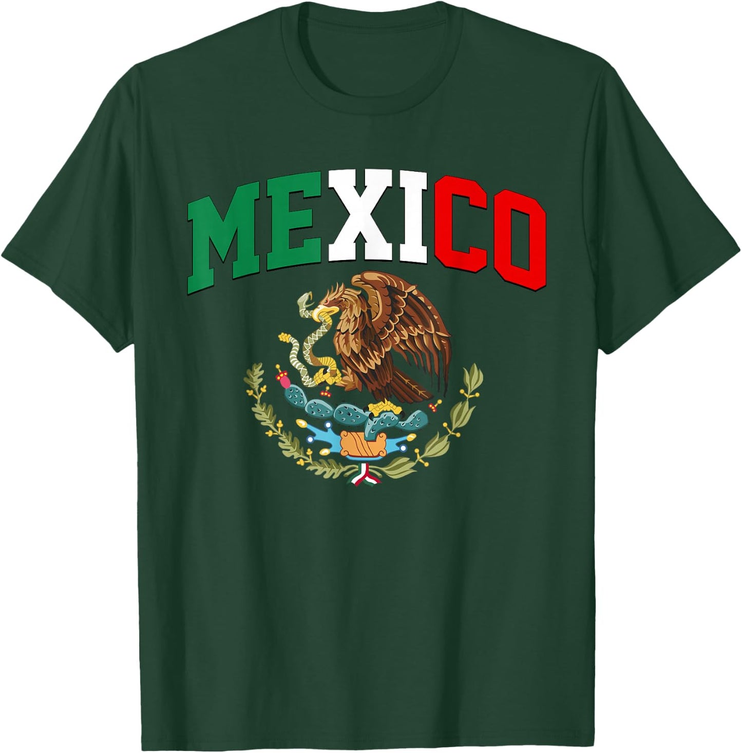 Mexico Mexican Flag Vintage Pride México T-Shirt - T-Shirt | Forest
