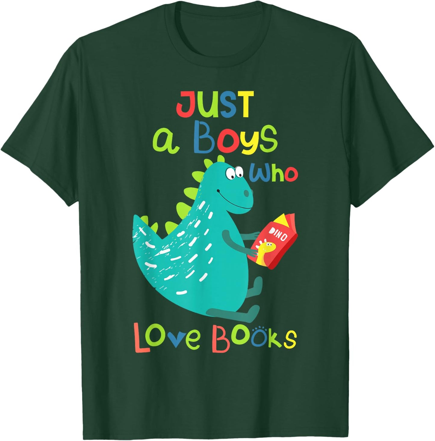 Reading-Shirt Boy Loves Books Bookworm Kids Toddler Nerdy T-Shirt - T-Shirt | Forest
