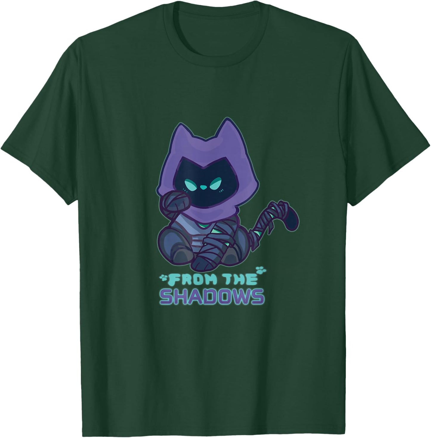 Chibi Omen Cat Valorant Gaming Cute , black T-Shirt - T-Shirt | Forest