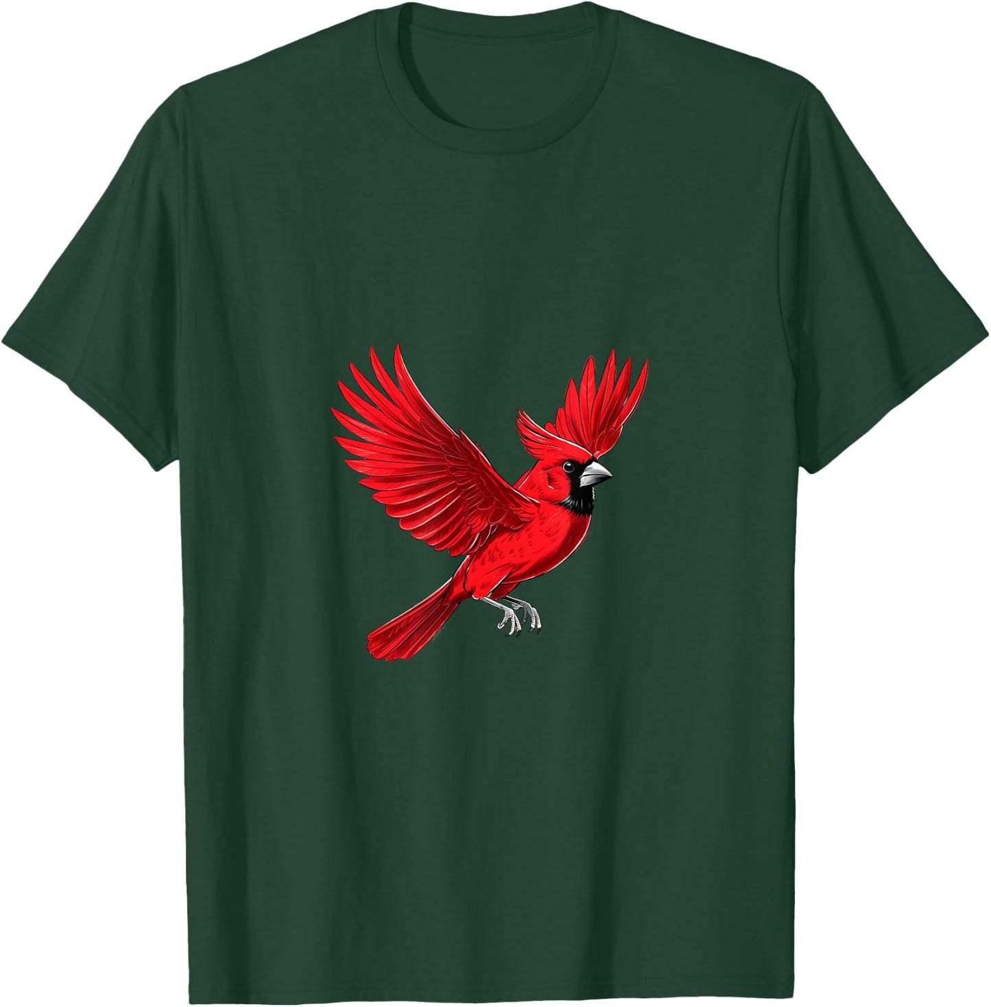 Lovely Northern Cardinal Bird Red Cardinal In Pocket T-Shirt - T-Shirt | Forest