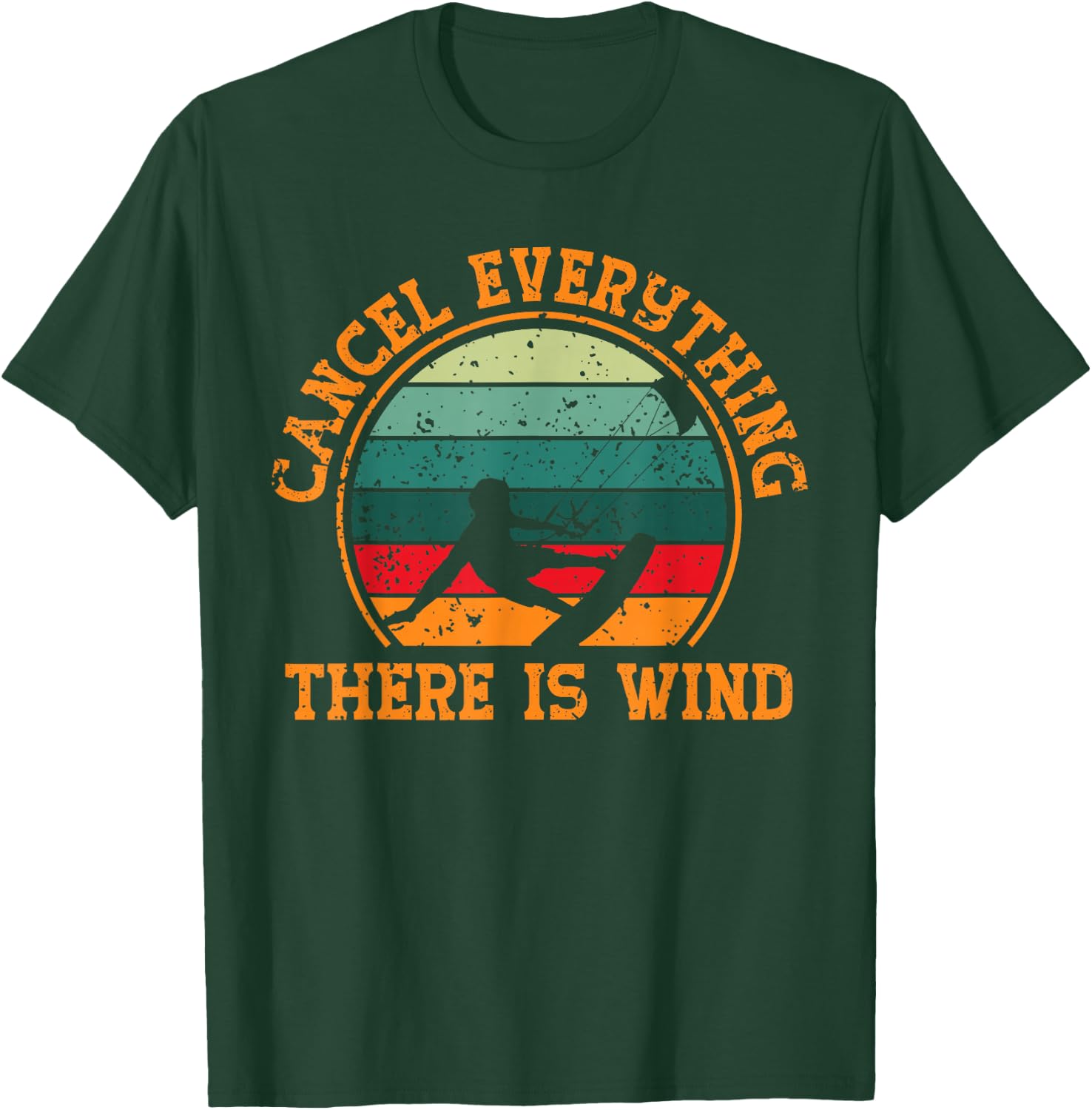Kite Surfing - Surfing - Kitesurfing - Kiteboarding Wind Lover's T-Shirt - T-Shirt | Forest
