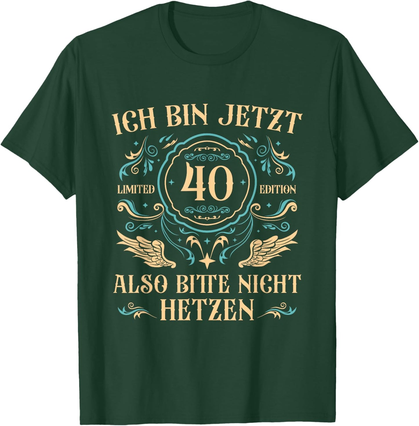 Herren 40 Jahre alt 40er Papa 40. Geburtstag T-Shirt - T-Shirt | Forest