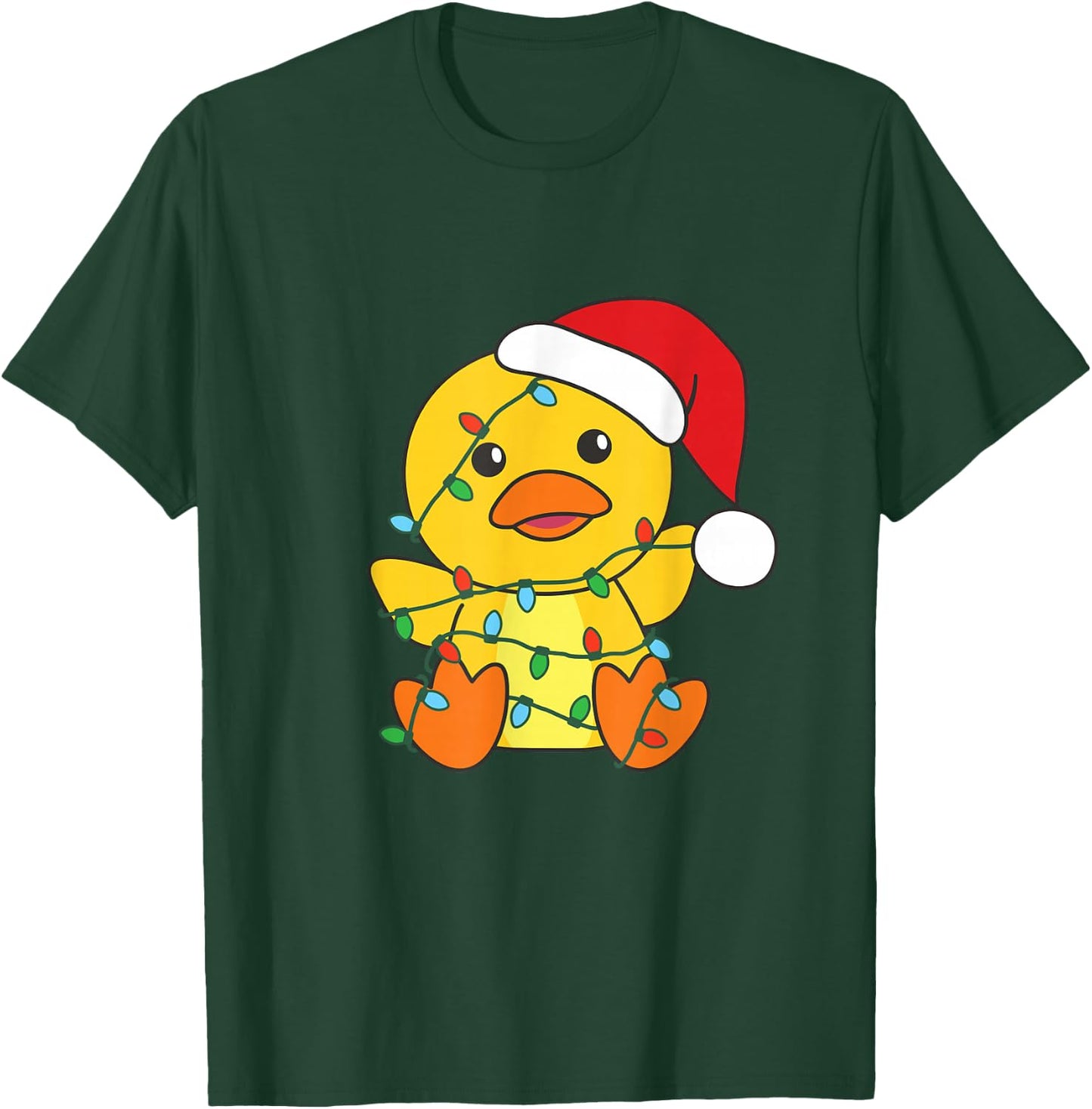 Duck Merry Christmas Winter Animals Duck T-Shirt - T-Shirt | Forest