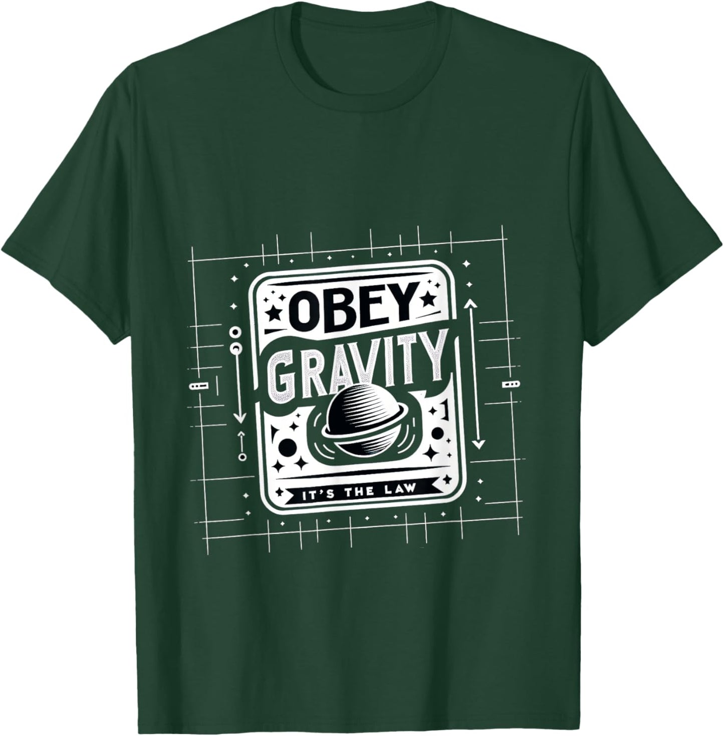 Obey Gravity It's The Law --- , Black, S T-Shirt - T-Shirt | Forest