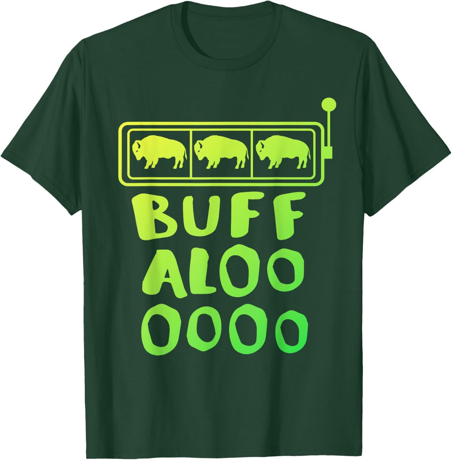 Lucky Green Buffalo Casino Slots Wear T-Shirt - T-Shirt | Forest