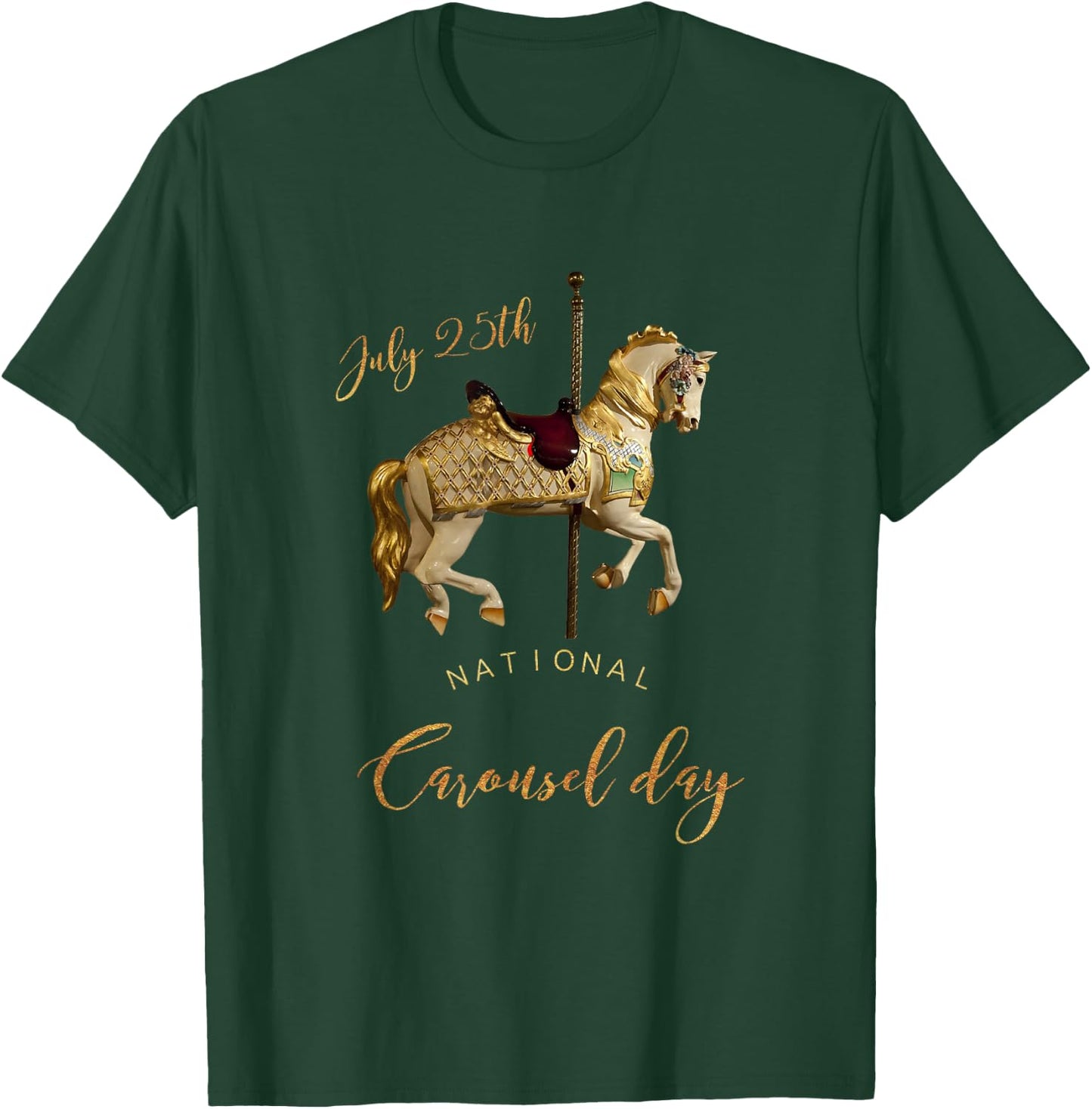 National Carousel Day - July 25th Souvenir T-Shirt - T-Shirt | Forest