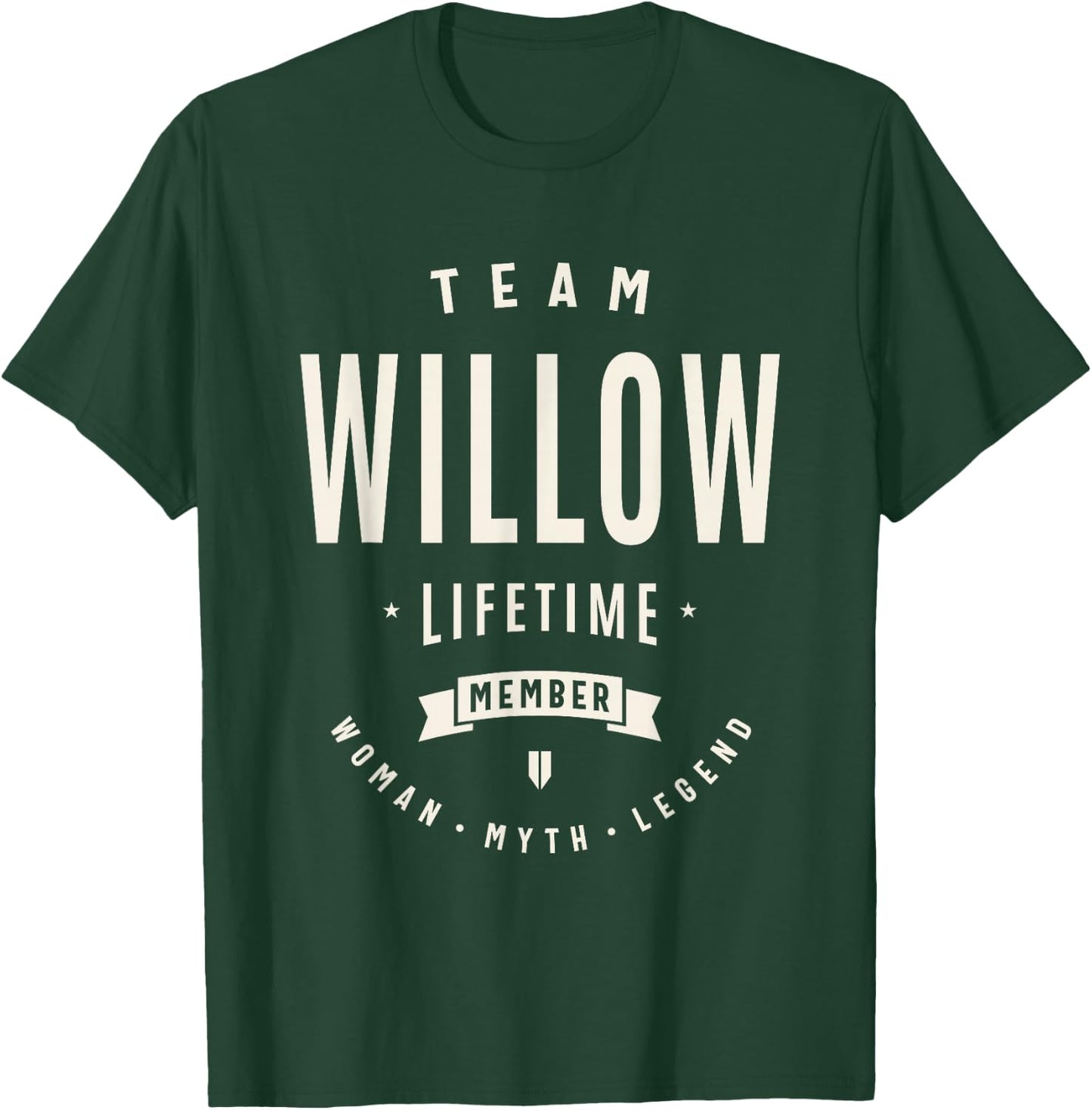 Team Willow Lifetime Member Funny Name Willow T-Shirt - T-Shirt | Forest
