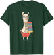 Teacher Reading Llama Holding Books Kid Boy Women T-Shirt - T-Shirt | Forest