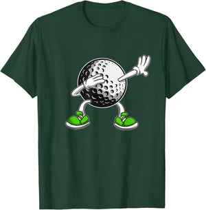 Dabbing Golf Ball - Golf Lover Golfing Golfer Putter T-Shirt - T-Shirt | Forest