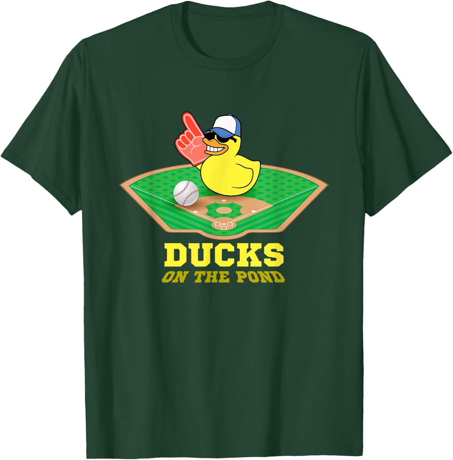 Ducks on the Pond Baseball Ducks on the Pond Baseball Sport T-Shirt - T-Shirt | Forest