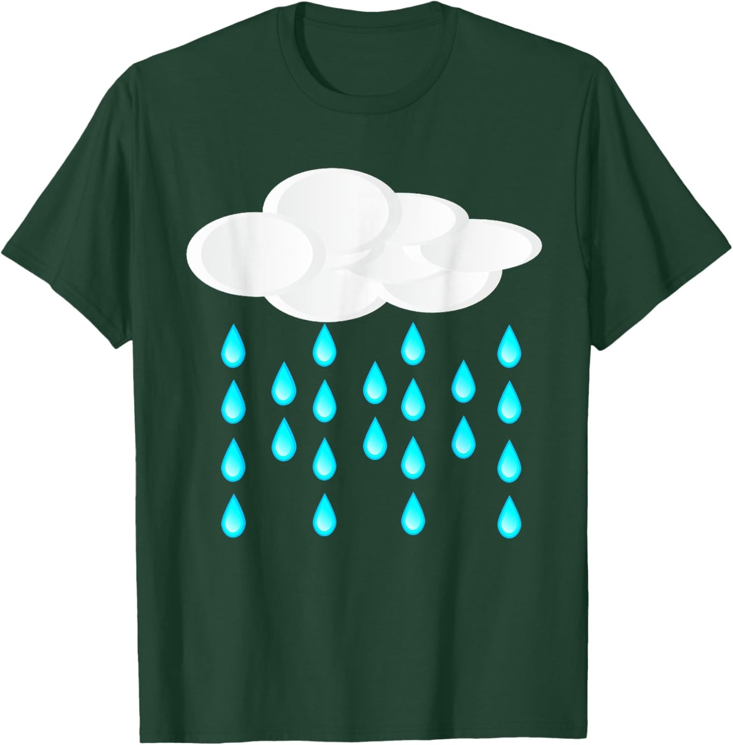 Rain Cloud Costume Shower Rainbow Sun Thunder T-Shirt - T-Shirt | Forest