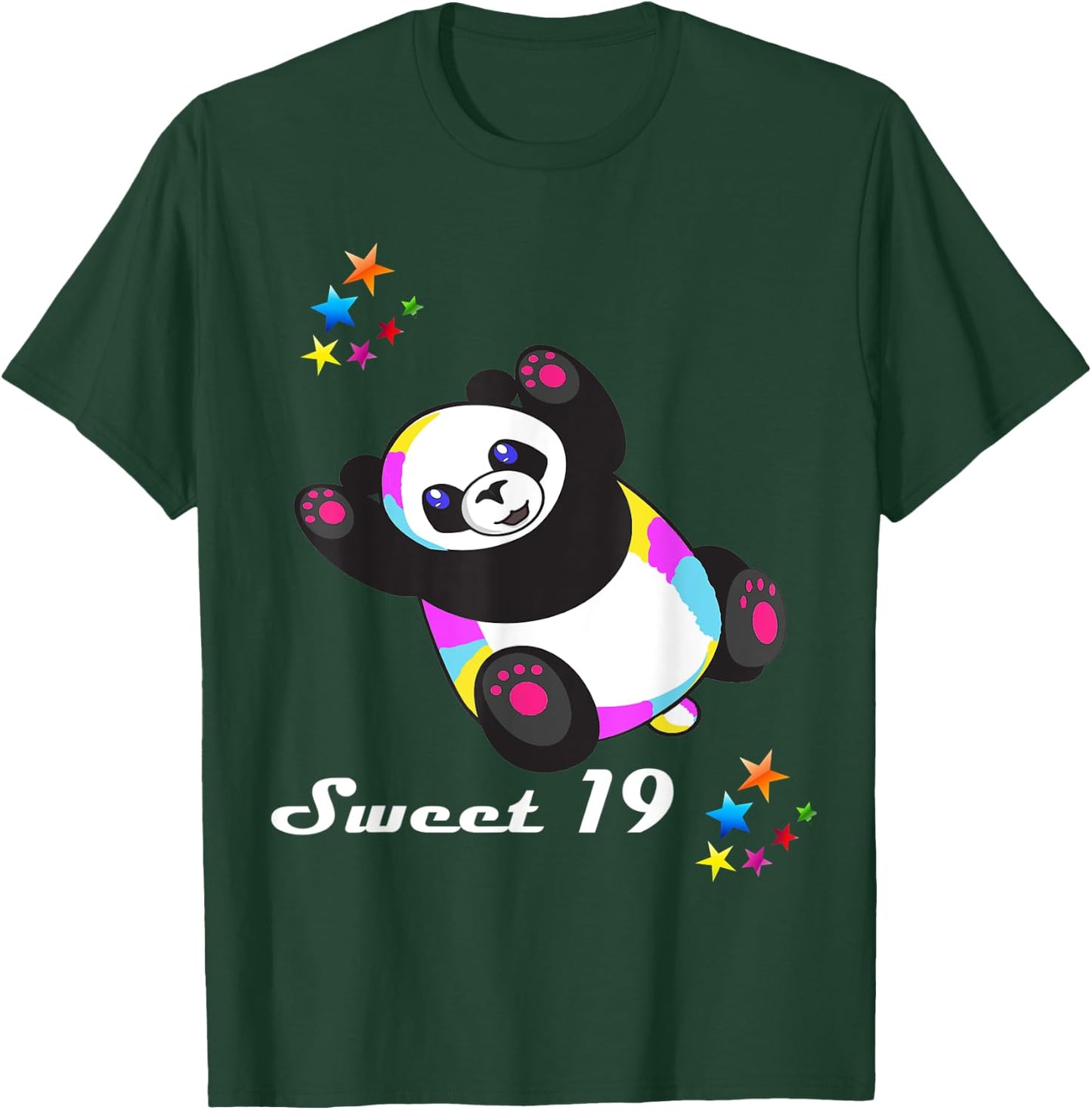 Geschenk zum 19. Geburtstag für Frauen und Mädchen, lustiger süßer Panda T-Shirt - T-Shirt | Forest