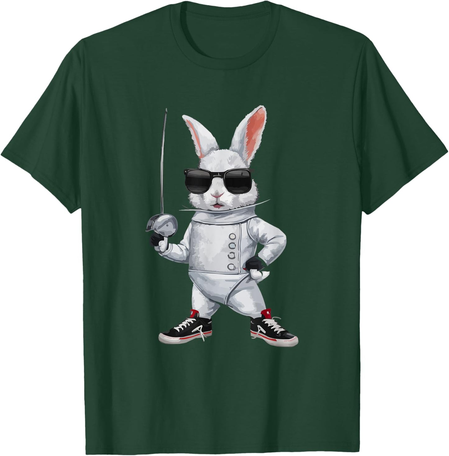 Fencing Sword Fight Swordsmanship Epee Foil Saber Fencer T-Shirt - T-Shirt | Forest