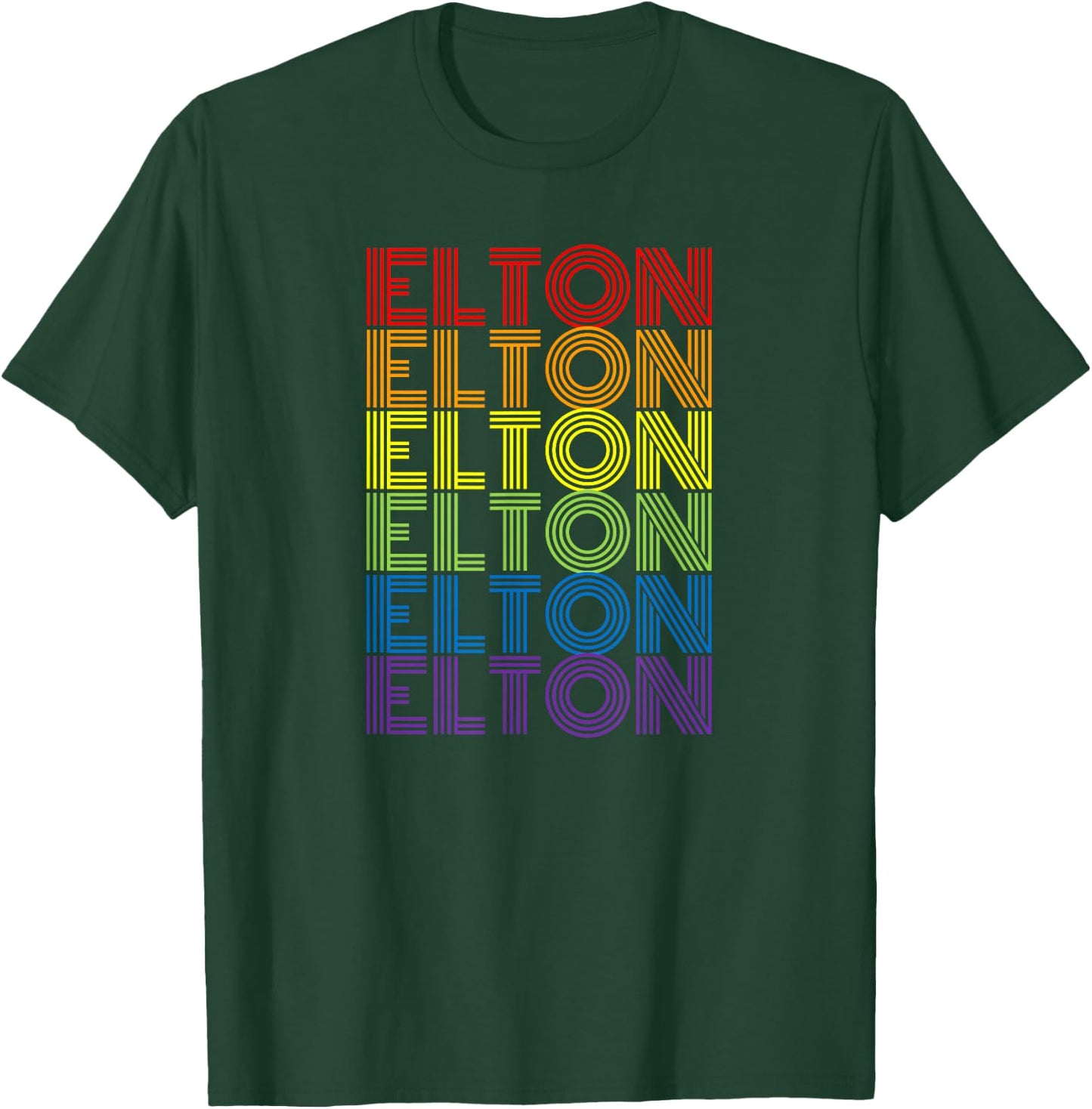 Retro Style Elton Rainbow T-Shirt - T-Shirt | Forest