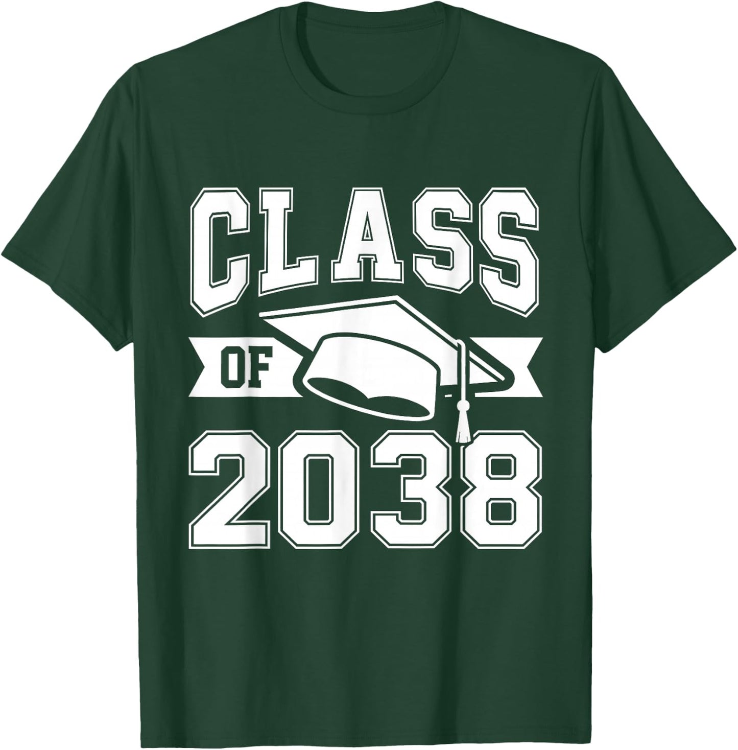 Class of 2038 Grow with me Boys Girls Kids Graduation 2038 T-Shirt - T-Shirt | Forest