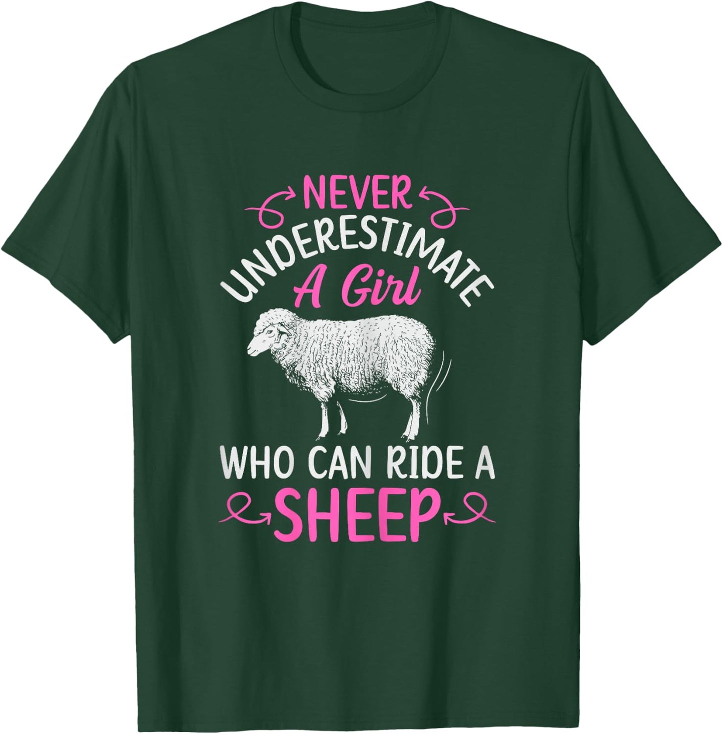 Youth Rodeo Mutton Busting Design for a Mutton Busting Girl T-Shirt - T-Shirt | Forest
