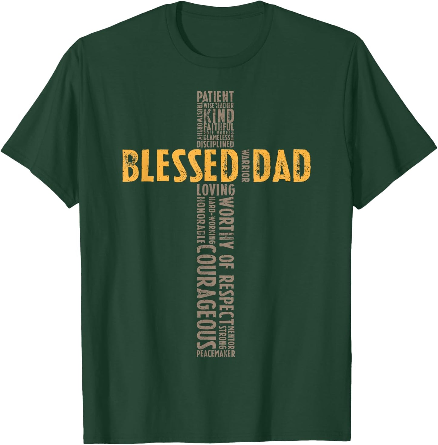 Father's Day Dad Husband Blessed Dad Christian T-Shirt - T-Shirt | Forest