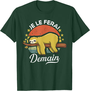Humor I Will Do It Tomorrow Lazy Procrastination , Black, S T-Shirt - T-Shirt | Forest