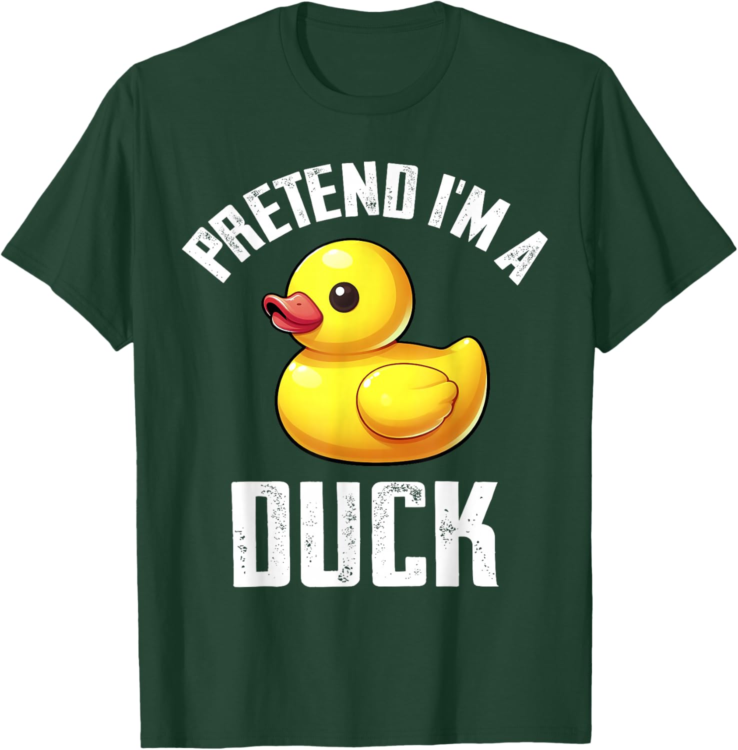 Pretend I'm A Duck Costume Funny Duck Halloween Costume T-Shirt - T-Shirt | Forest