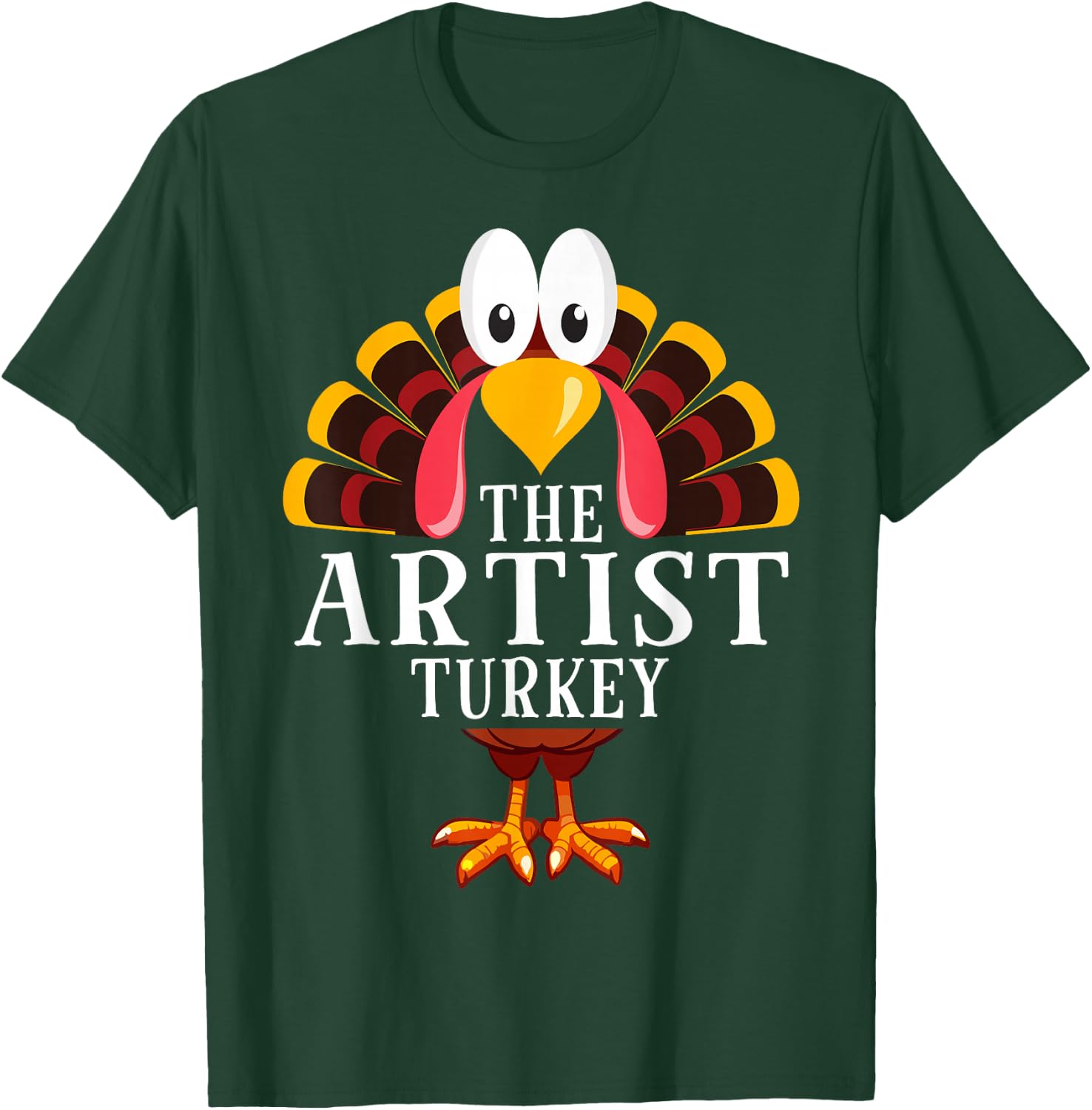 Thanksgiving The Artist Turkey Matching T-Shirt - T-Shirt | Forest