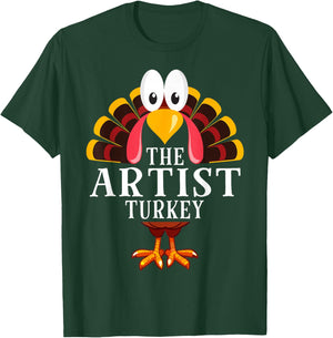 Thanksgiving The Artist Turkey Matching T-Shirt - T-Shirt | Forest