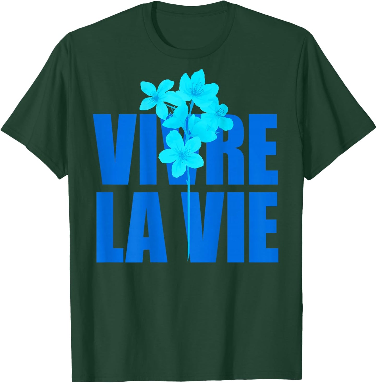 VIVRE LA VIE X LIVELIFE Clo. Lebe dein Leben - Backprint , black T-Shirt - T-Shirt | Forest