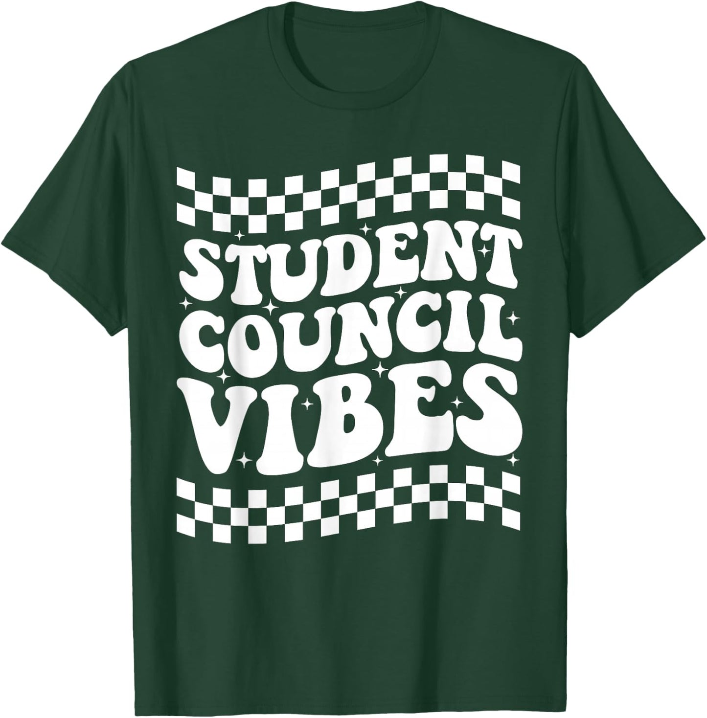 Student Council Vibes Retro Groovy School Student Council T-Shirt - T-Shirt | Forest