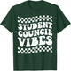 Student Council Vibes Retro Groovy School Student Council T-Shirt - T-Shirt | Forest