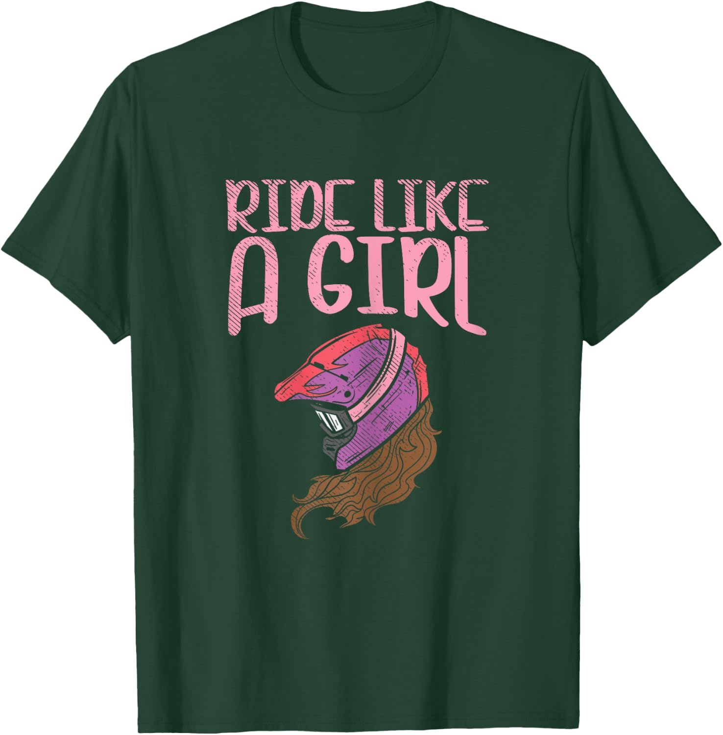 Ride Like A Girl Motocross Dirt Bike Motorcycle Racing Gift T-Shirt - T-Shirt | Forest