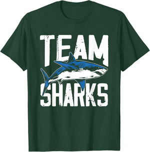 Team Sharks Teeth Animal Lover Shark T-Shirt - T-Shirt | Forest