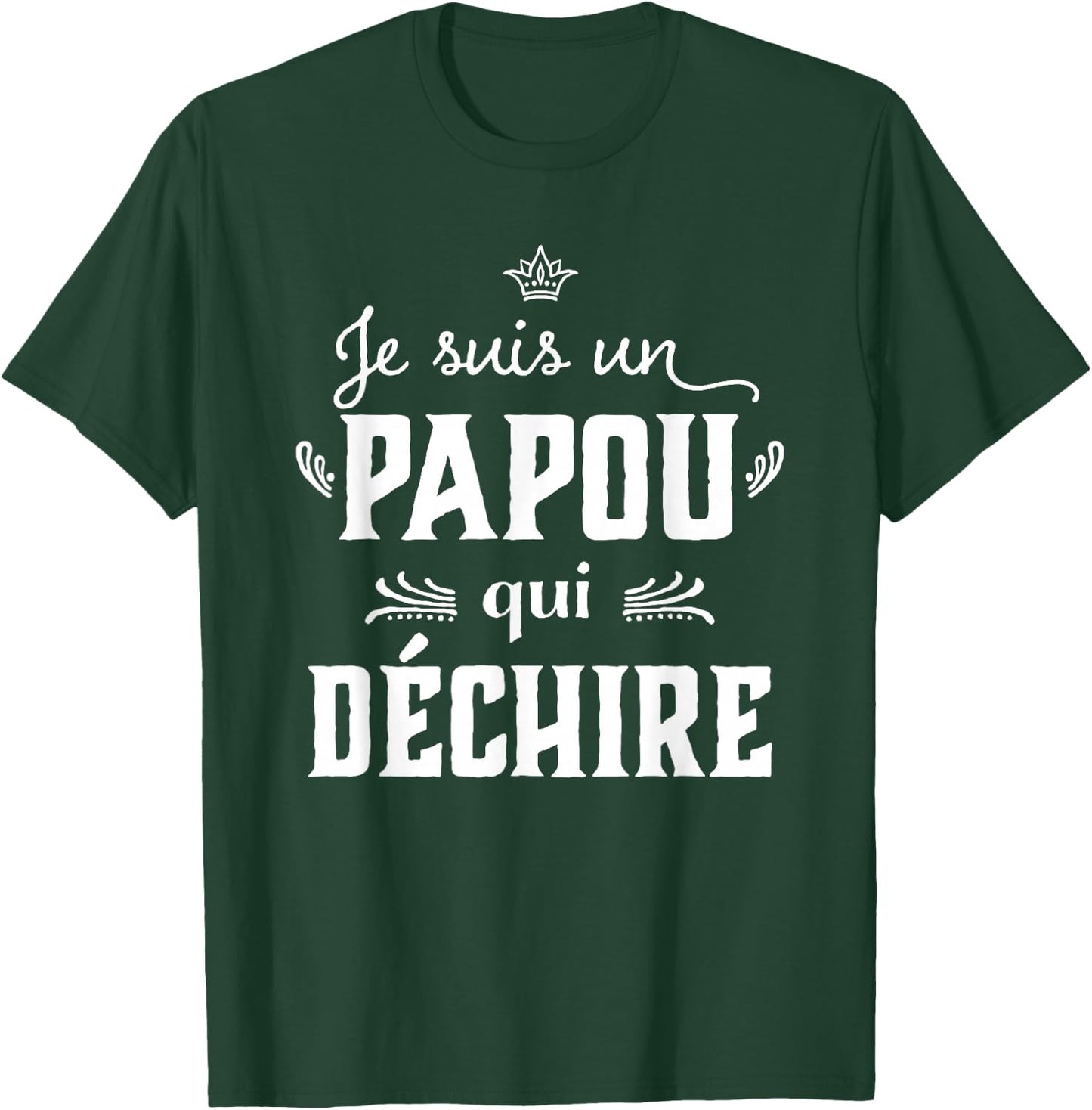 Grandpa Papou qui rips Humour Father's Day 2025 T-Shirt - T-Shirt | Forest