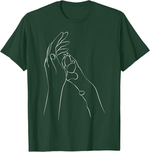 Pfote Menschenhand Hund Hunde Hundeliebhaber Hundebesitzer T-Shirt - T-Shirt | Forest