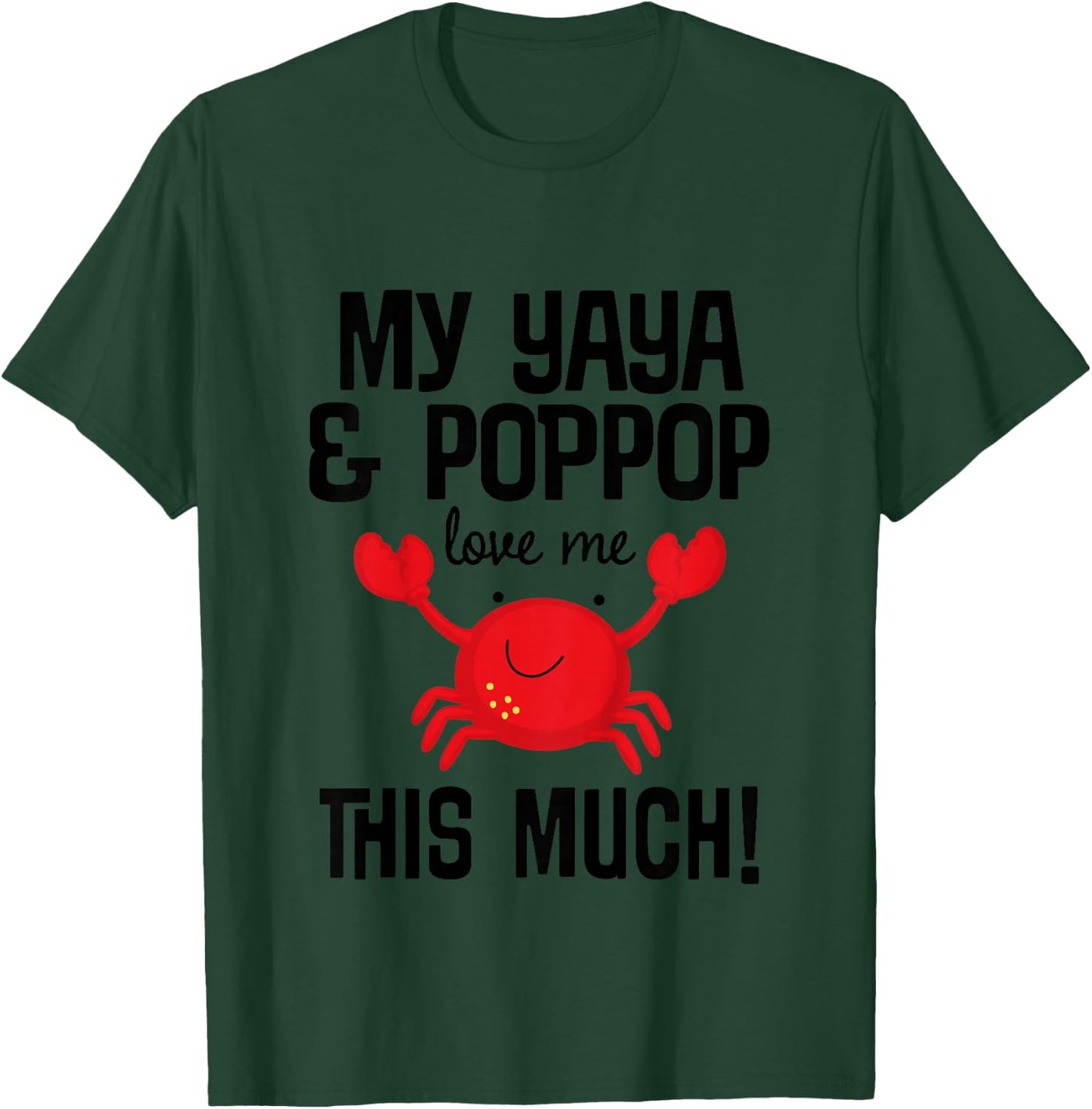 Kids Yaya And PopPop Grandson Crab T-Shirt - T-Shirt | Forest