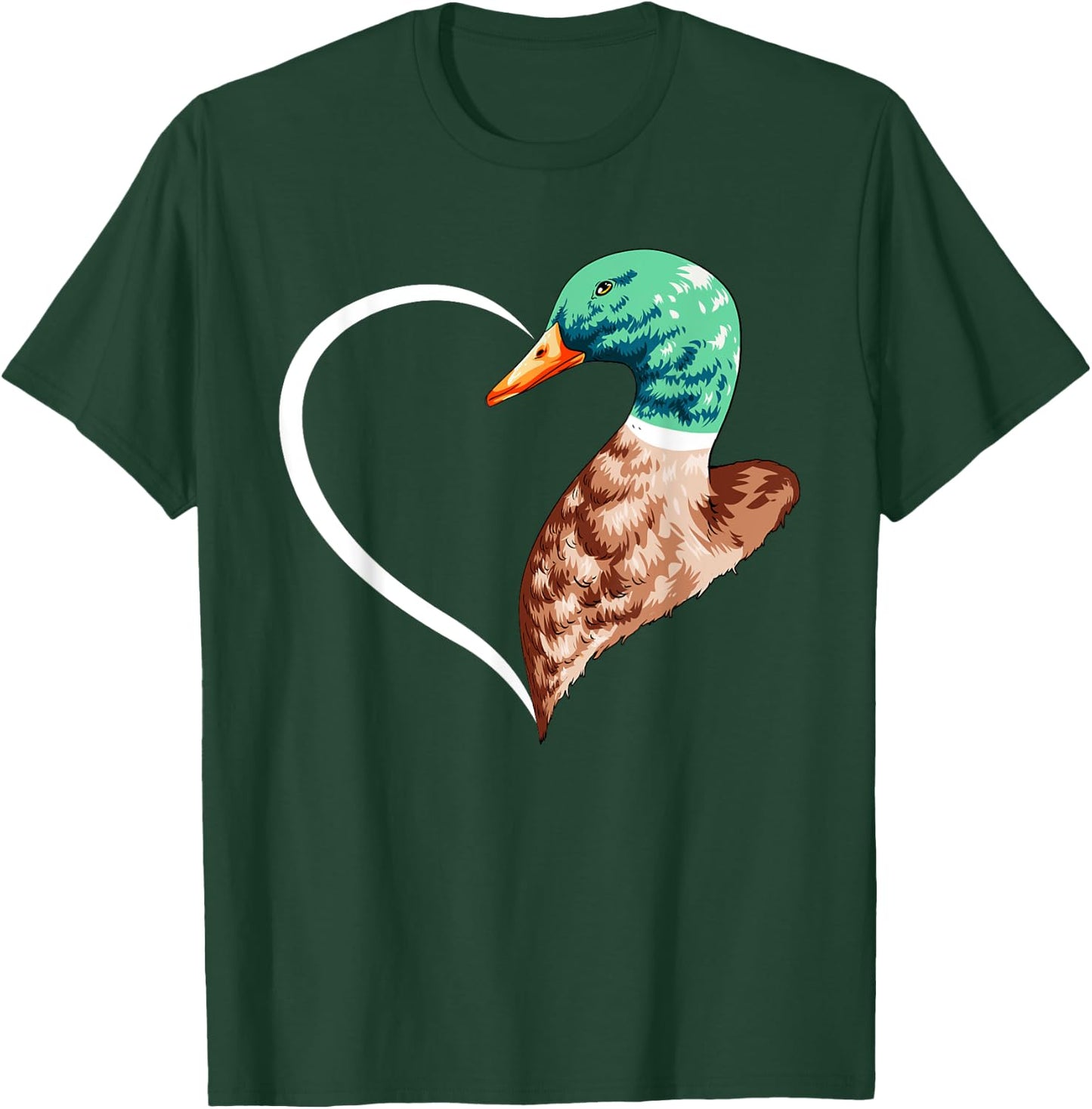 Duck Shirts Girls Kids Heart Cute Duck T-Shirt - T-Shirt | Forest