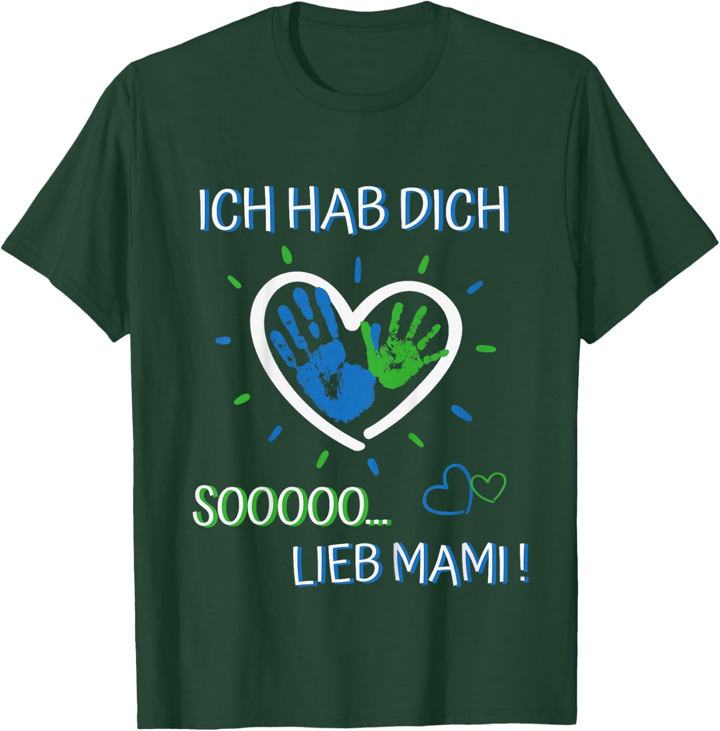 Ich hab dich lieb Mama - für Jungen und Mädchen Muttertag T-Shirt - T-Shirt | Forest