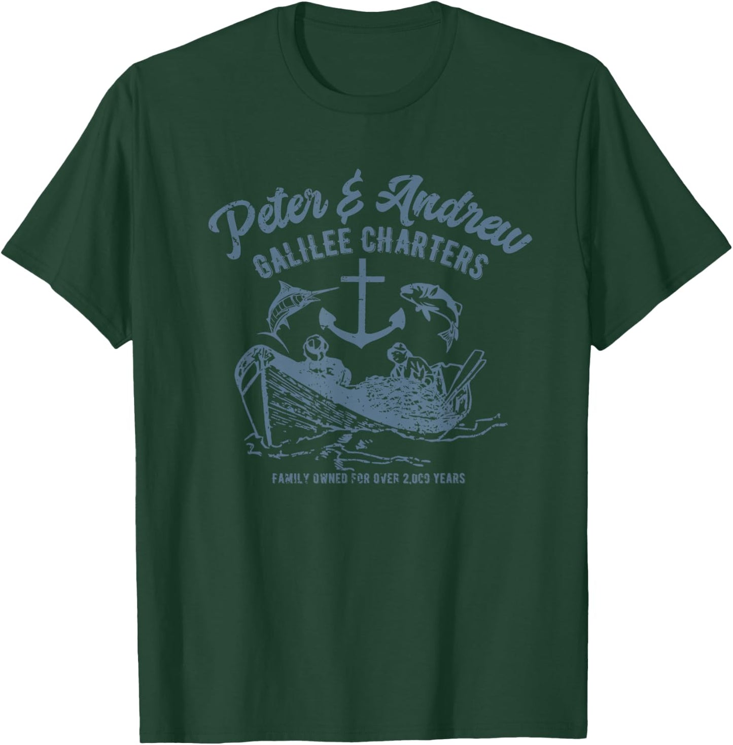 Funny Faith Fishing T-Shirt - T-Shirt | Forest