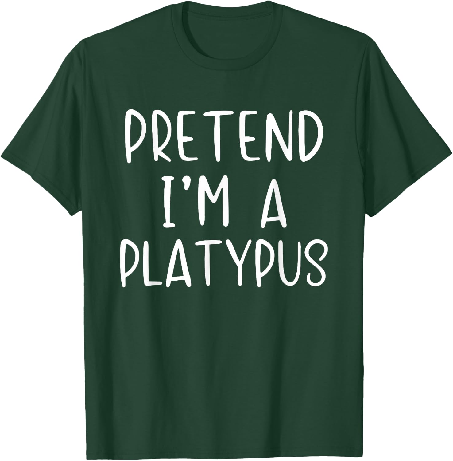 Pretend I'm A Platypus Costume Halloween Simple Adult Kid T-Shirt - T-Shirt | Forest