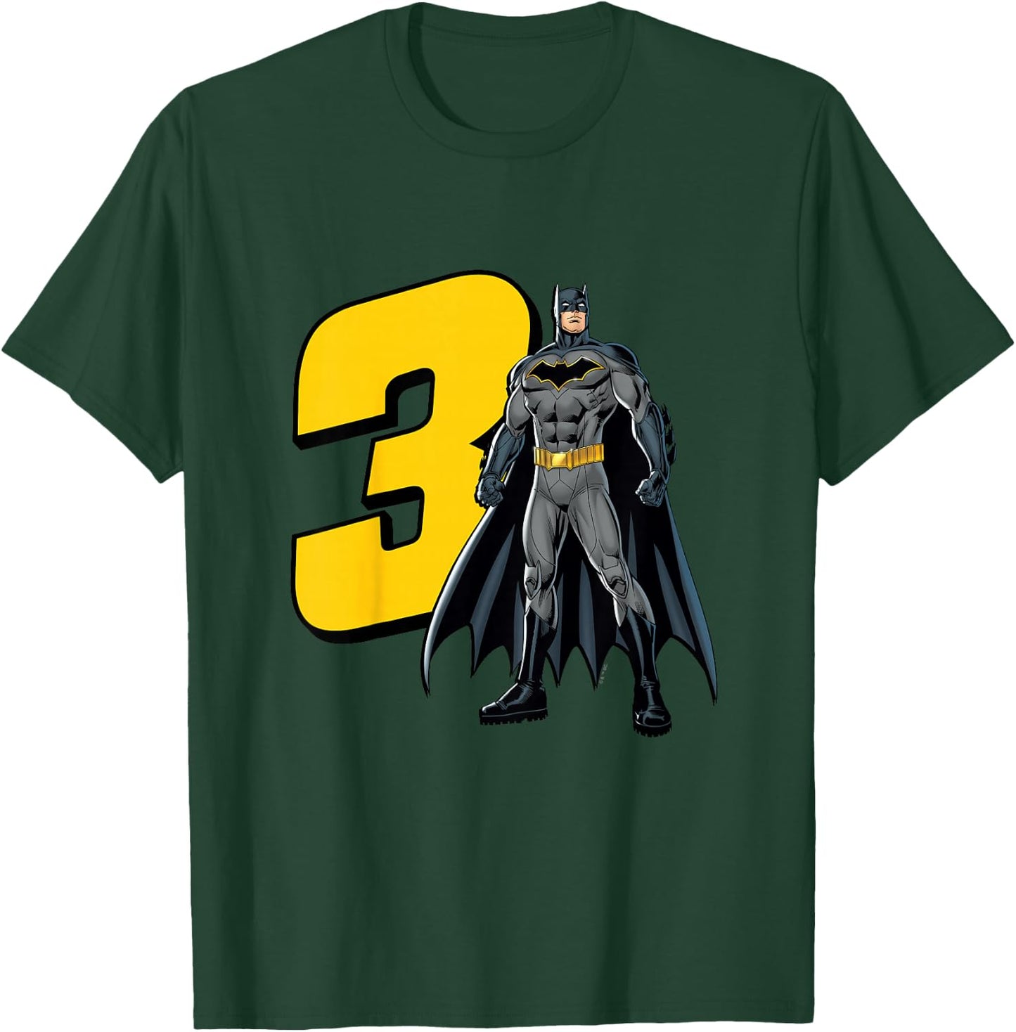 Kids Batman Super Hero 3rd Birthday T-Shirt - T-Shirt | Forest
