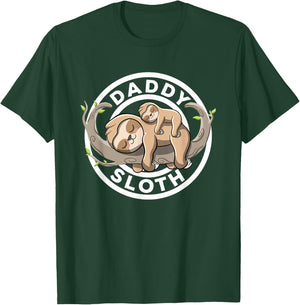 Daddy Sloth Dad Sloth Family Matching Sloth Lover Cute Sloth T-Shirt - T-Shirt | Forest