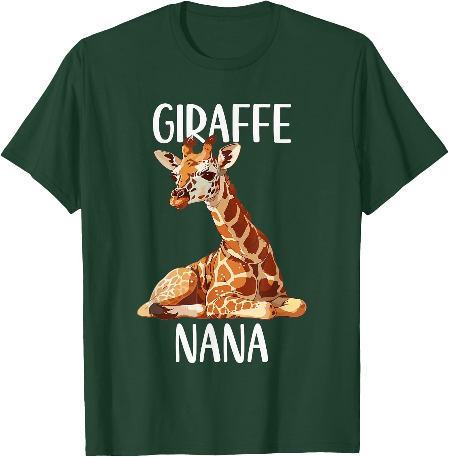 Giraffe Nana Funny Animals Lover Grandma Gift Mothers Day T-Shirt - T-Shirt | Forest