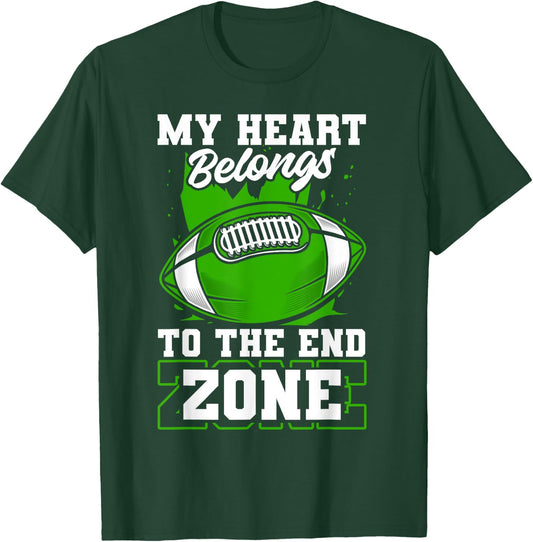 American Football Coach Team Men Women Boys Football Player T-Shirt - T-Shirt | Forest