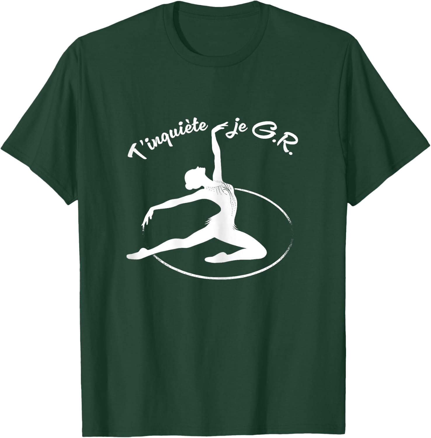 GRS Don't worry, I manage Humor Rhythmic Gymnastics Hoop , Black, Female X-Small T-Shirt - T-Shirt | Forest