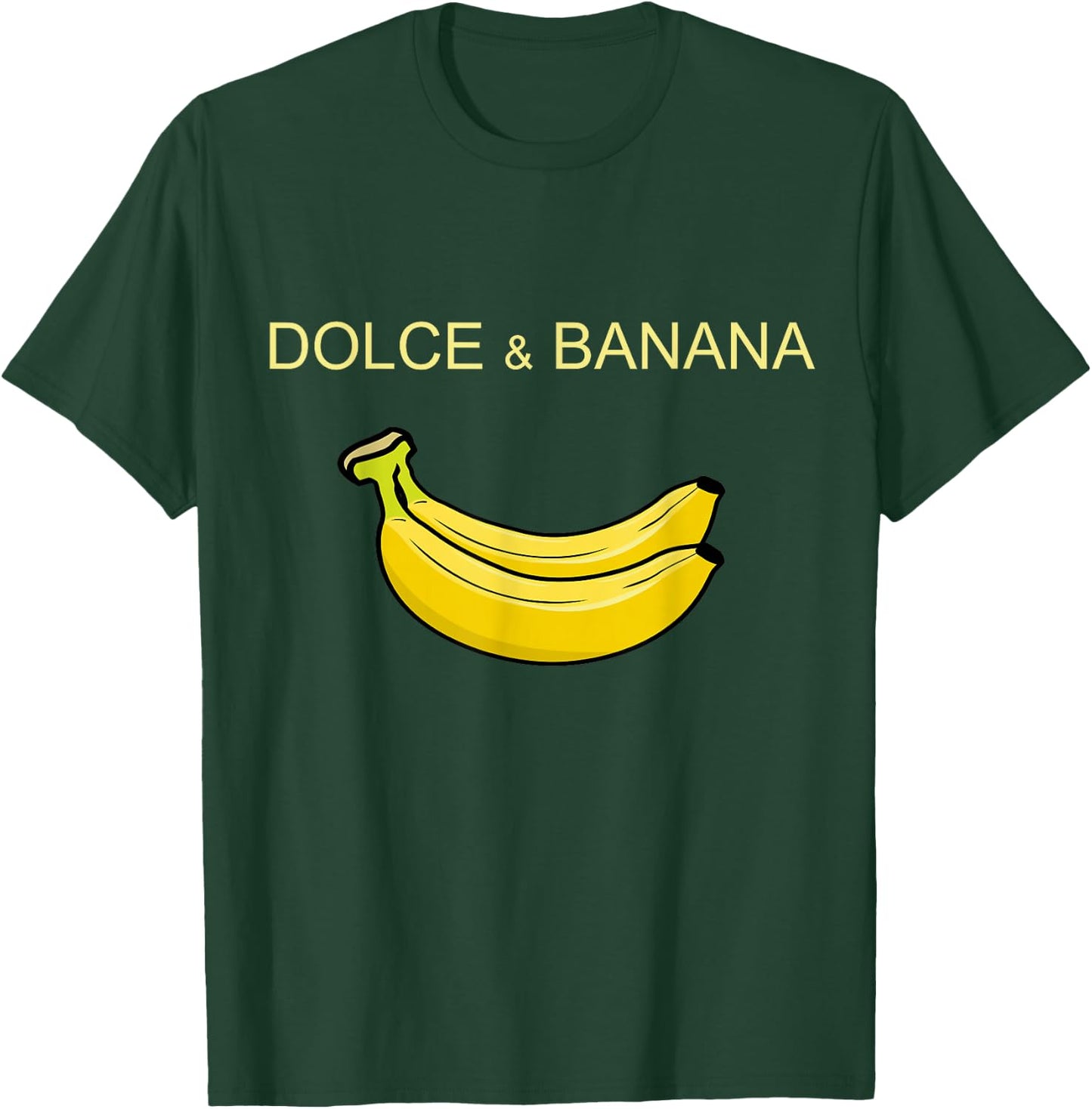 Dolce and Banana Funny Cute Graphic Design Banana T-Shirt - T-Shirt | Forest