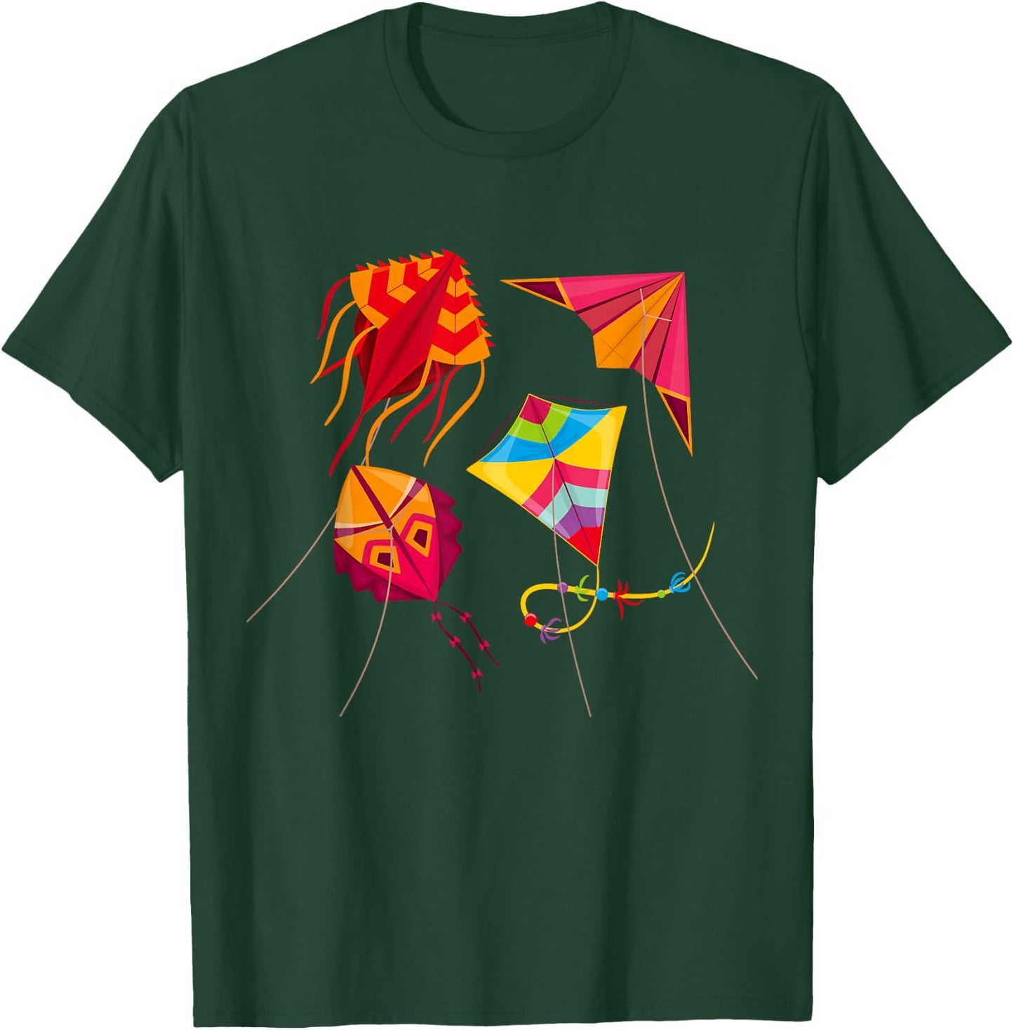 Kite Flying Kite Flyer Flying Wind Kites T-Shirt - T-Shirt | Forest